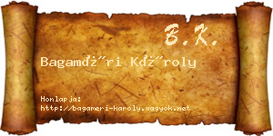 Bagaméri Károly névjegykártya